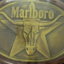 Marlboro Cigarettes Solid Brass Large Belt Buckle Longhorn Steer &amp; Star New - £13.13 GBP