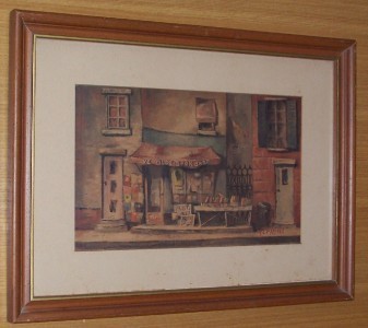 RARE PHILIP ALFIERI NYC STREET SCENE LITHO ART PRINT - $289.49