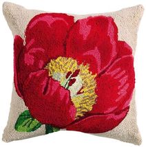 Peking Handicraft Poppy Floral Needlepoint Wool 18-inch Square Decorative Pillow - £43.19 GBP