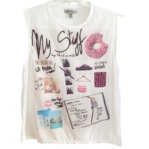 Zara Trafaluc My Stuff Graphic Sleeveless Tee Medium - £20.97 GBP