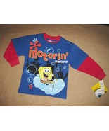 BOYS 4 - Nickelodeon - Motorin&#39; Spongebob Squarepants Long-sleeved SHIRT - £9.59 GBP