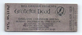 Grateful Dead Biglietto Del Concerto Del 30 Dicembre 1990 Oakland California - £38.26 GBP