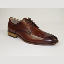 Men's Dress Shoes STEVE MADDEN Soft Leather upper Lace Up TASHER Tan image 2