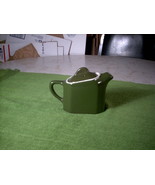 Vintage Olive/Dark Green Stoneware Teapot/Creamer w/Lid - £7.85 GBP