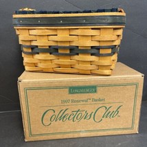 Longaberger 1997 Collectors Club Renewal basket w/liner insert &amp; card New - £14.87 GBP