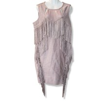 FashionNova Make A Move Fringe Bandage Dress Mauve sz 2X - £64.62 GBP