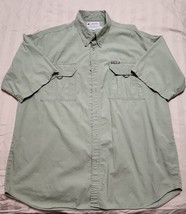 Columbia Sportswear Men&#39;s Size XL Sage Short Sleeve Shirt Pockets Button Up - £10.54 GBP