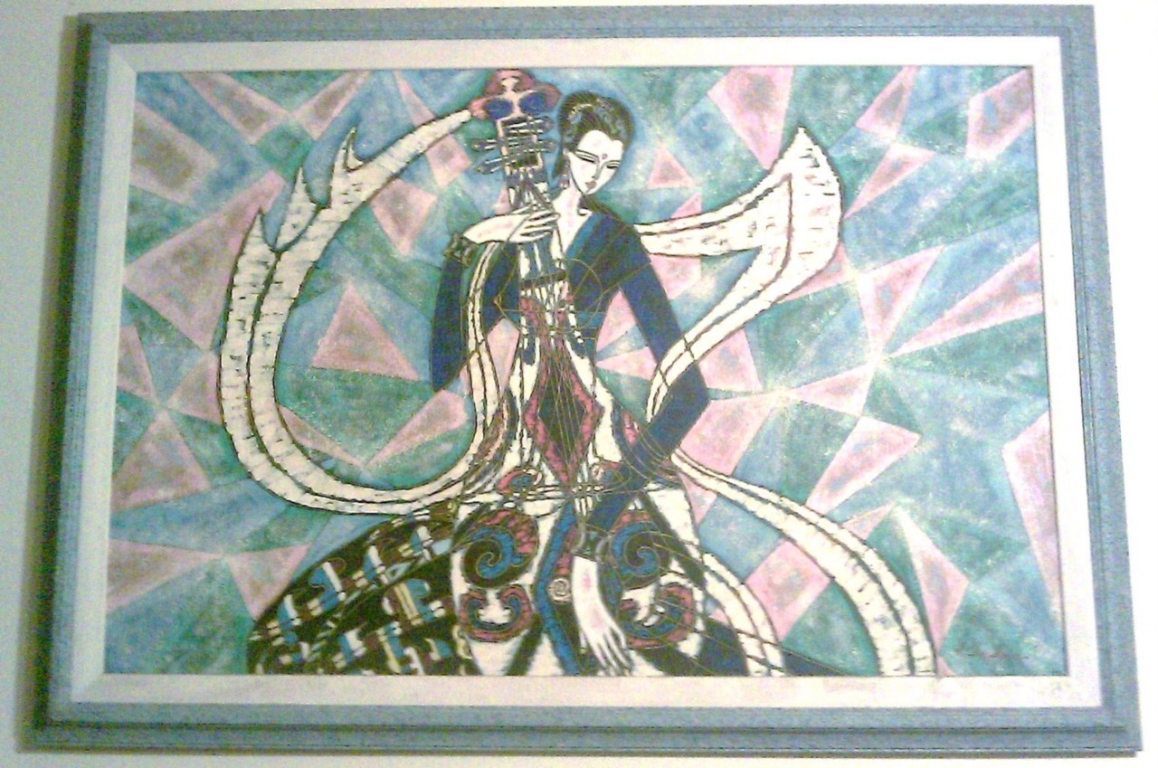RARE SIGNED  H. CANSDALE ACRYLIC ABSTRACT ART PAINTING - $1,459.49