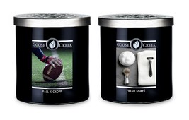 Goose Creek Fall Kickoff &amp; Fresh Shave Scented Large 2 Wick Candle 16 oz  - £49.81 GBP