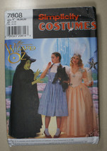 Simplicity 7808 WIZARD OF OZ DOROTHY GLENDA WITCH COSTUMES 18-22 OOP - £21.97 GBP