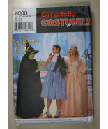 Simplicity 7808 WIZARD OF OZ DOROTHY GLENDA WITCH COSTUMES 18-22 OOP - £22.35 GBP