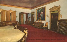 Linen FL Postcard N492 Bedroom John Ringling Mansion Sarasota Circus Magnate - £5.17 GBP