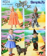Simplicity 4024 WIZARD OF OZ COSTUMES Toddler 1/2-4 OOP - $106.68 CAD