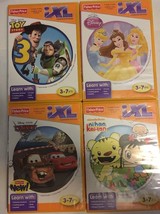 Fisher Price iXL 4 game lot Pixar Toy Story Cars 2 &amp; Princess Nihao Kai-... - $11.94