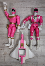 Lot of 3 Vintage Pink Power Rangers Action Figure Toys Saban &amp; Bandai *READ* - £14.33 GBP