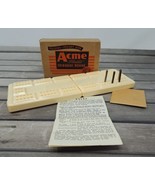 Vintage Acme Plastic Cribbage Board Folding Pocket Size Travel w Box Gam... - £14.51 GBP