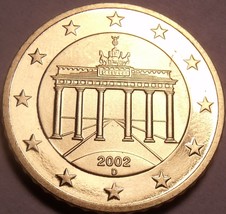 Cameo Proof Germany 2002-D 50 Euro Cents~Munich Mint~Cameo~Free Shipping~ - $9.01