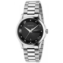 Gucci &#39;G-Timelss&#39; Quartz Stainless Steel Silver-Toned Watch YA126456 - £483.02 GBP