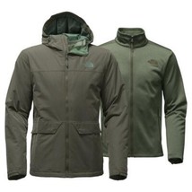 The North Face Men&#39;s Canyonlands Triclimate 3 in 1 Jacket Green Warm Hoo... - $173.24