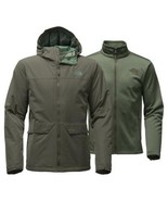 The North Face Men&#39;s Canyonlands Triclimate 3 in 1 Jacket Green Warm Hoo... - $173.24