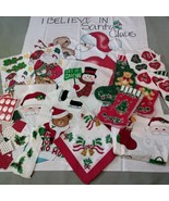 Vintage Christmas Craft Lot Applique Fabric Stockings Fabric Decor Daisy... - £13.41 GBP