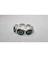 Vintage Handmade Sterling Silver Zuni Turquoise Band Ring Size 7 1/2 K991 - £86.83 GBP