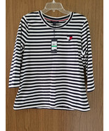 Tommy Hilfiger Women&#39;s Boat Neck, 3/4 Sleeves Tee, Sz.L(US)NWT.100% Auth... - £18.06 GBP