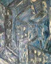 Rare, original, &amp; signed Doris Gerofsky &quot;City Center&quot; abstract art oil painting - £3,886.16 GBP