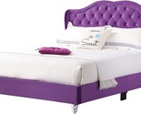 Glory Furniture Joy Velvet Upholstered King Bed in Purple - $1,023.99