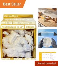 Large 13-Inch Reusable Bowl Covers - Clear Elastic Wraps for Proofing Dough - $17.77