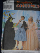 Simplicity 7808 Wizard Of Oz Dorothy Glinda Witch Costumes 12 14 Oop - £22.02 GBP