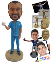 Personalized Bobblehead Fine Dentist holding a denture prop on hand - Careers &amp;  - £72.74 GBP