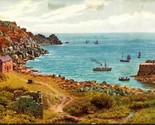 Un R Quinton Watercolor Lamorna Cove Penznace Inghilterra UK Unp DB Post... - £9.05 GBP