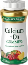 Nature&#39;s Bounty Calcium &amp; Vitamin D Gummies, Immune Support &amp; Bone Health, 500mg - £23.97 GBP