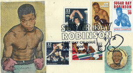 US 4020 FDC Sugar Ray Robinson, Boxer, hand-painted SMB Cachets ZAYIX 12... - $12.00