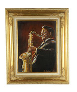 &quot;Illinois Jacquet&quot; By Anthony Sidoni 2001 Signed Oil Painting 22 1/4&quot;x18... - $126,964.28 MXN