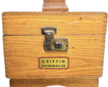 Vintage Wooden Griffin Shinemaster Shoeshine Box Nice Condition With Key - $35.99