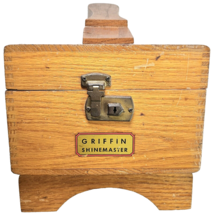 Vintage Wooden Griffin Shinemaster Shoeshine Box Nice Condition With Key - £28.76 GBP