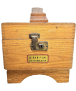 Vintage Wooden Griffin Shinemaster Shoeshine Box Nice Condition With Key - $35.99