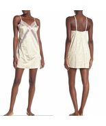 Jason Wu Lace Trim Satin Chemise Slip Negligé Lingerie, Yelllow, Medium,... - €47,22 EUR