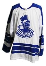 Any Name Number Cleveland Barons Custom Retro Hockey Jersey White Any Size image 4