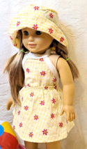 3-Piece Swim Set for 18&quot; Dolls ~ Yellow Swimsuit with Matching Hat &amp; Ski... - $13.85