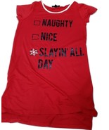 Women soft christmas t-shirt/blouse red, slayin all day size medium - £23.09 GBP