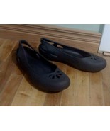 Crocs Womens Black Taylor Slip On Slingback Flat Size 10 Bin E - $18.71