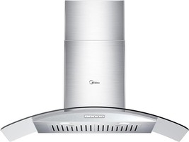 Midea MVG30W8AST 30 Inches Ducted Wall Mount Vent Range Hood with 450 CF... - £376.46 GBP