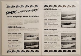 1948 Print Ad Owens Flagships Boats 6 Models Shown Baltimore,Maryland - £14.11 GBP