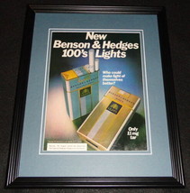 1978 Benson &amp; Hedges 100s Lights Cigarettes Framed 11x14 ORIGINAL Advert... - $39.59