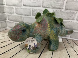 Holdings Inc Cute &amp; Cuddly Dino shiny rainbow green plush stegosaurus dinosaur - £15.61 GBP