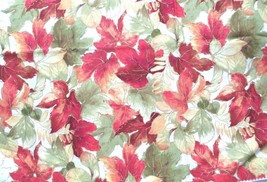 Fabric P&amp;B &quot;Autumn Spice&quot; Quilter&#39;s Fall Leaves w/Metallic Trim 2 pcs $5.50 - £4.35 GBP