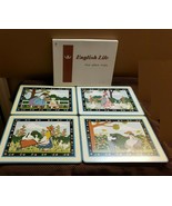 4 English Life Cork Placemats Place Mats Little Treasures Country Farmhouse - £15.87 GBP